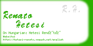 renato hetesi business card